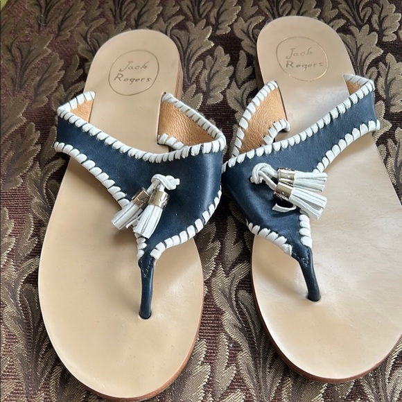 Jack Rogers Women's Navy Sandals - Picture 1 of 6